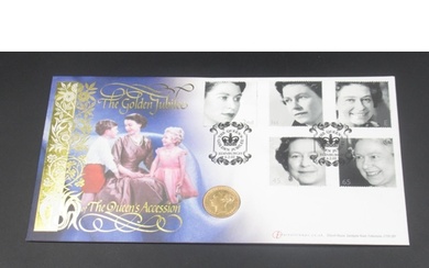 Internet Stamps presentation cover for The Golden Jubillee w...