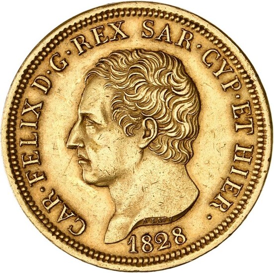 Italy - 80 Lire1828 (Gênes) Carlo Felice - Gold