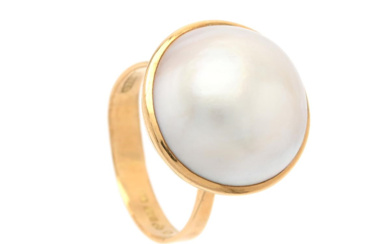 Jewellery Ring RING, 18K gold, mabe pearl, Engelbert, Stockholm 196...