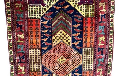 Kazak cross shield - Carpet - 183 cm - 128 cm
