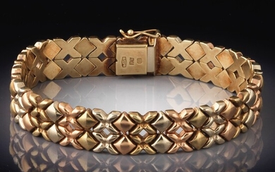 Ladies' Vintage Italian Tri-Color Gold Bracelet