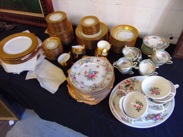 Large lot of porcelain dinnerware, fine china, includes