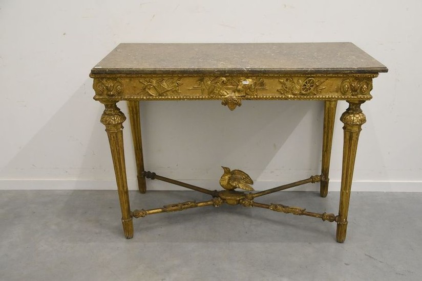 Louis XV period gilded console table (ht 86...