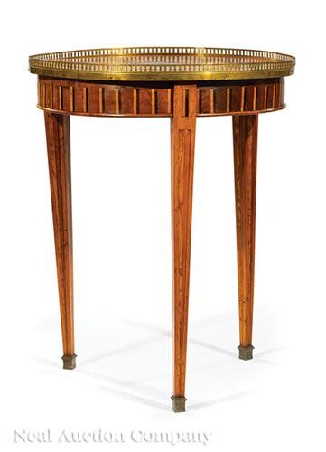 Louis XVI-Style Parquetry Bouillotte Table