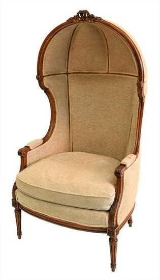 Louis XVI Style Porters Chair, in cream custom