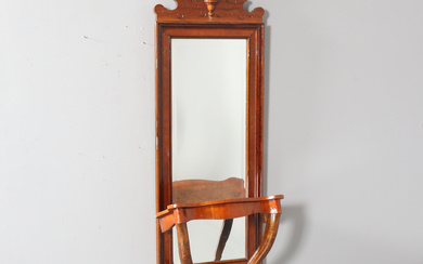 MIRROR WITH CONSOLE TABLE, wood.