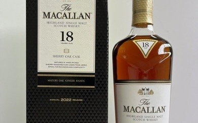 Macallan 18 years old - Sherry Oak Cask 2022 Release - Original bottling - 700ml
