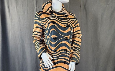 Manteau vintage imprimé tigre-La Flaque de Paris Manteau vintage des années 60 en toile imprimée...