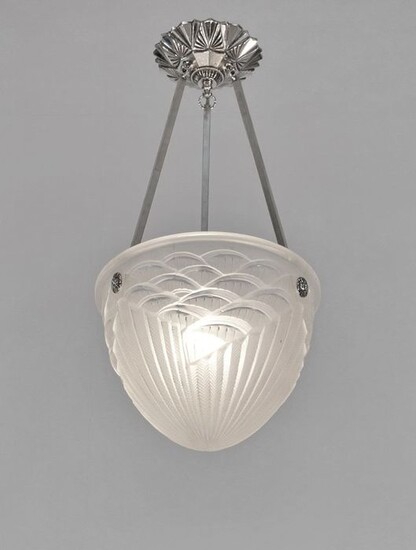 Maynadier & Schneider - French 1930 Art Deco chandelier Hängelampe