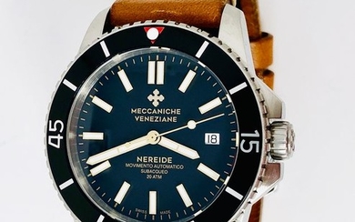 Meccaniche Veneziane - Automatic Diver Watch Nereide 3.0 Ardesia Black EXTRA Rubber Strap - 1202007 - Men - BRAND NEW