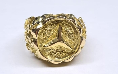 Mercedes ring 6.32 grams - 18 kt. Yellow gold - Ring