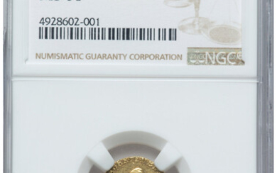 Mexico: , Republic gold 1/2 Escudo 1859 Ga-JG MS61 NGC,...