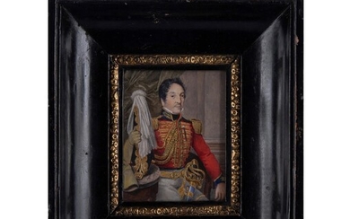 Miniature depicting an official in high uniform, Italy first half of the 19th century