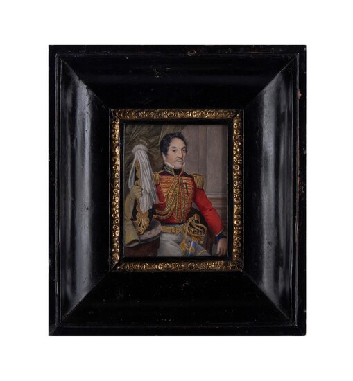 Miniature depicting an official in high uniform, Italy first half of the 19th century