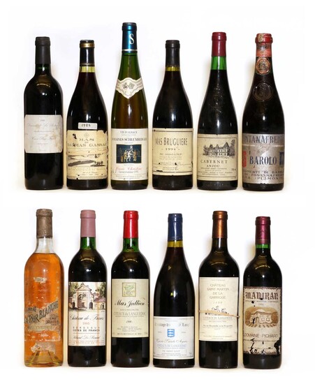 Miscellaneous wines: Mas de Daumas Gassac, Herault, 1983, one bottle and eleven various others