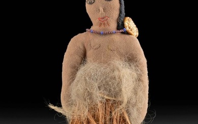 Native American Kumeyaay Doll w/ Basket by Eva Salazar