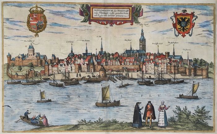 Netherlands, Nijmegen; G. Braun & F. Hogenberg - Noviomagium, sive Noviomagum, vulgo Nijmmegen - 1561-1580