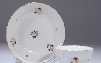 New Hall Porcelain Teacup & Saucer ca. 1800