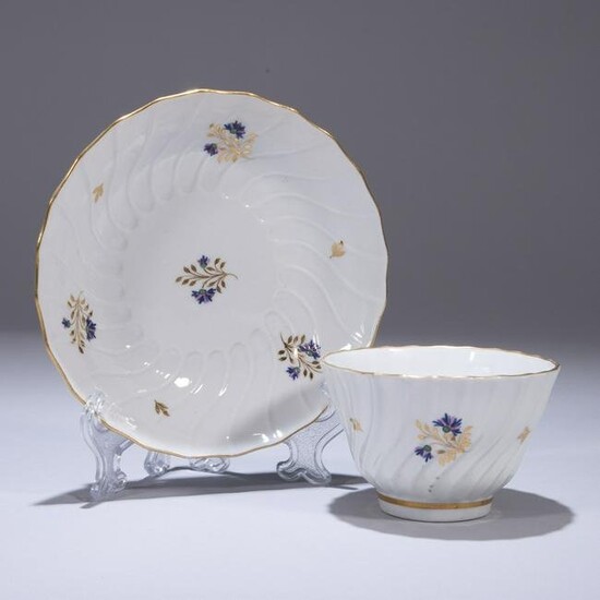 New Hall Porcelain Teacup & Saucer ca. 1800