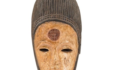 Nigerian Igbo Polychrome Carved Wood Mask