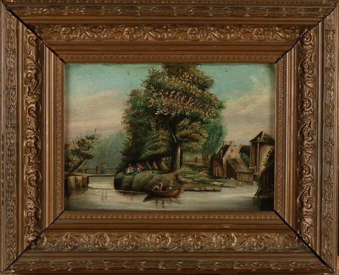 Not signed. 19th century. Landscape with