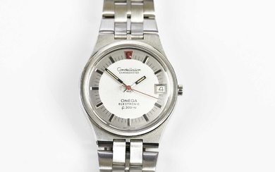 OMEGA; a late 1970's gentleman's stainless steel Constellation Electronic F300...