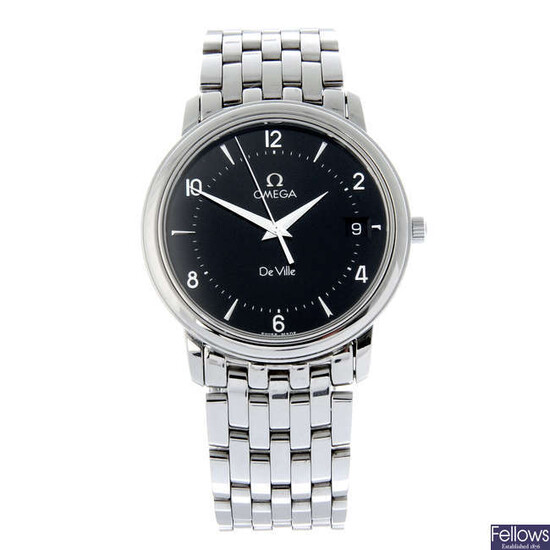 OMEGA - a stainless steel De Ville bracelet watch, 34mm.