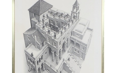Offset Lithograph After M.C. Escher "Ascending and Descending," 1974