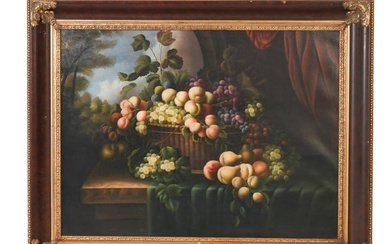 Oil Painting Still Life of Fruit Basket Mural Size
