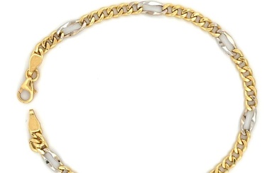Oro Max - 3.9 gr - 20 cm - 18 Kt - Bracelet - 18 kt. White gold, Yellow gold