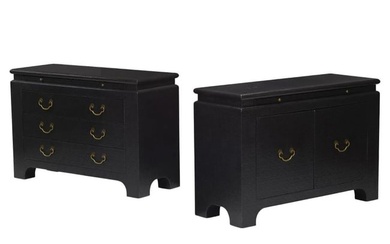 Pair Mid-Century Modern Cabinets Commodes or Night Stands Harrison Van Horn