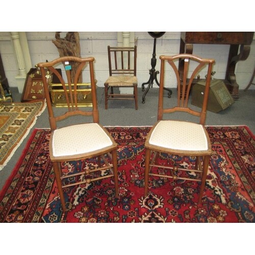 Pair of Edwardian Mahogany Bedroom Chairs