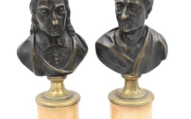 Pair of Italian Grand Tour Bronze Busts