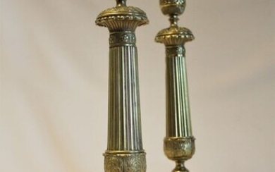 Pair of Tripod candlesticks (2) - Empire - Bronze - 19th century
