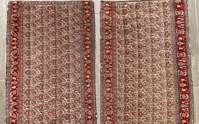 Pair of small Senneh Antiques rugs - 84 cm - 57 cm