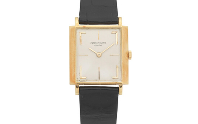 Patek Philippe. An 18K gold manual wind rectangular wristwatch Ref 3405, Circa 1965