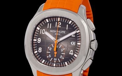 Patek Philippe. Very Fine and Attractive, Aquanaut, Chronograph Wristwatch in Steel, Full-Set,...