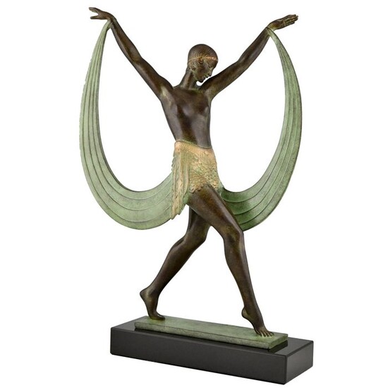 Pierre Le Faguays - Max Le Verrier - Art Deco style sculpture of a dancer
