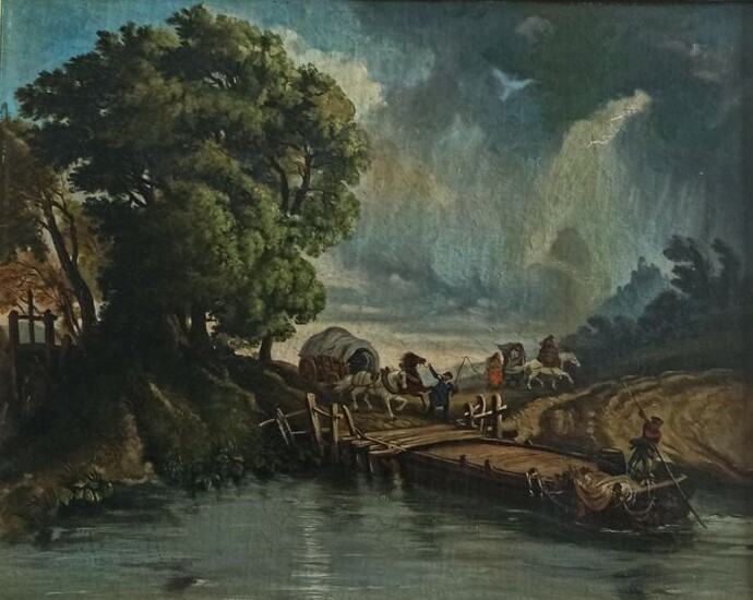 Pietro Ronzoni (1781-1862) - Paesaggio Fluviale