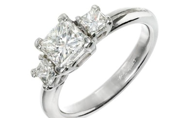 Platinum & Diamond 3 Stone Ring Size 7