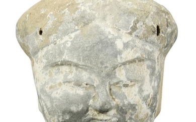 Polychrome terracotta head