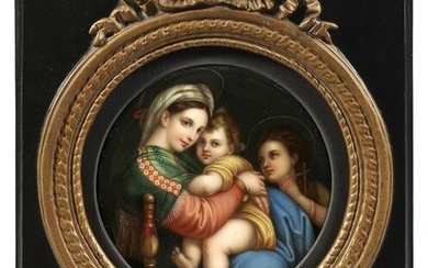 Porzellangemälde "Madonna della Sedia"