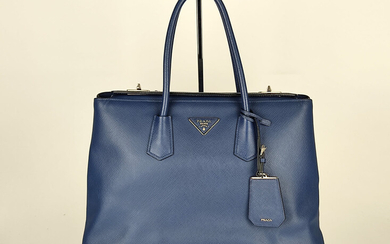Prada Bibliotheque Saffiano Bluette handbag - Year 2014
