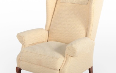 Queen Anne Style Wingback Recliner, Late 20th Century
