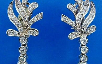 REGAL 18k White Gold, Tahitian Pearl & Diamond Earrings