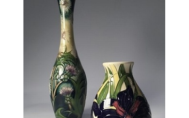 Rachel Bishop for Moorcroft, a Thistledown vase, slender bal...