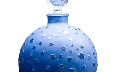Rare Huge Lalique "Stars" Dans la Nuit Post-War Factice Perfume Bottle