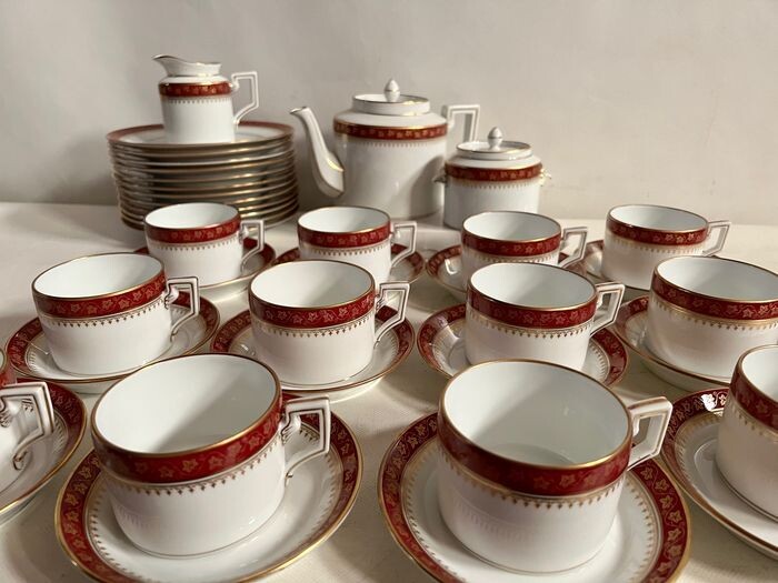 Richard Ginori - Breakfast set, Coffee set for 12 (39) - Gold, Porcelain - Pittoria- Richard Ginori