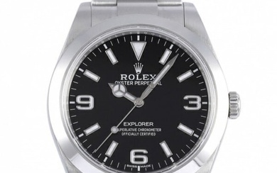 Rolex ROLEX Explorer I 214270 black dial watch men