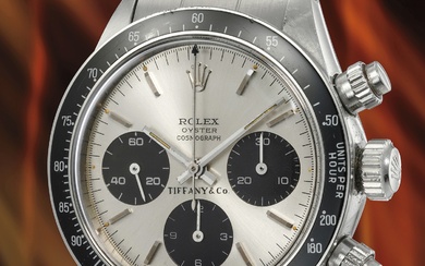 Rolex, Ref. 6263 A rare and attractive stainless steel chronograph wristwatch with bracelet, retailed by Tiffany & Co.